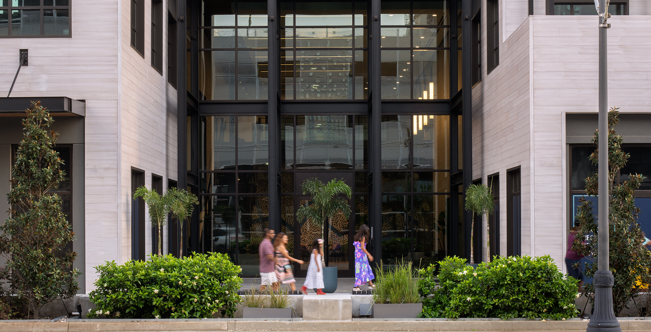 The main entrance to The Offices at Sparkman Wharf